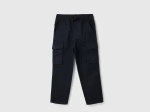 Solid Regular Fit Cargo Trousers
