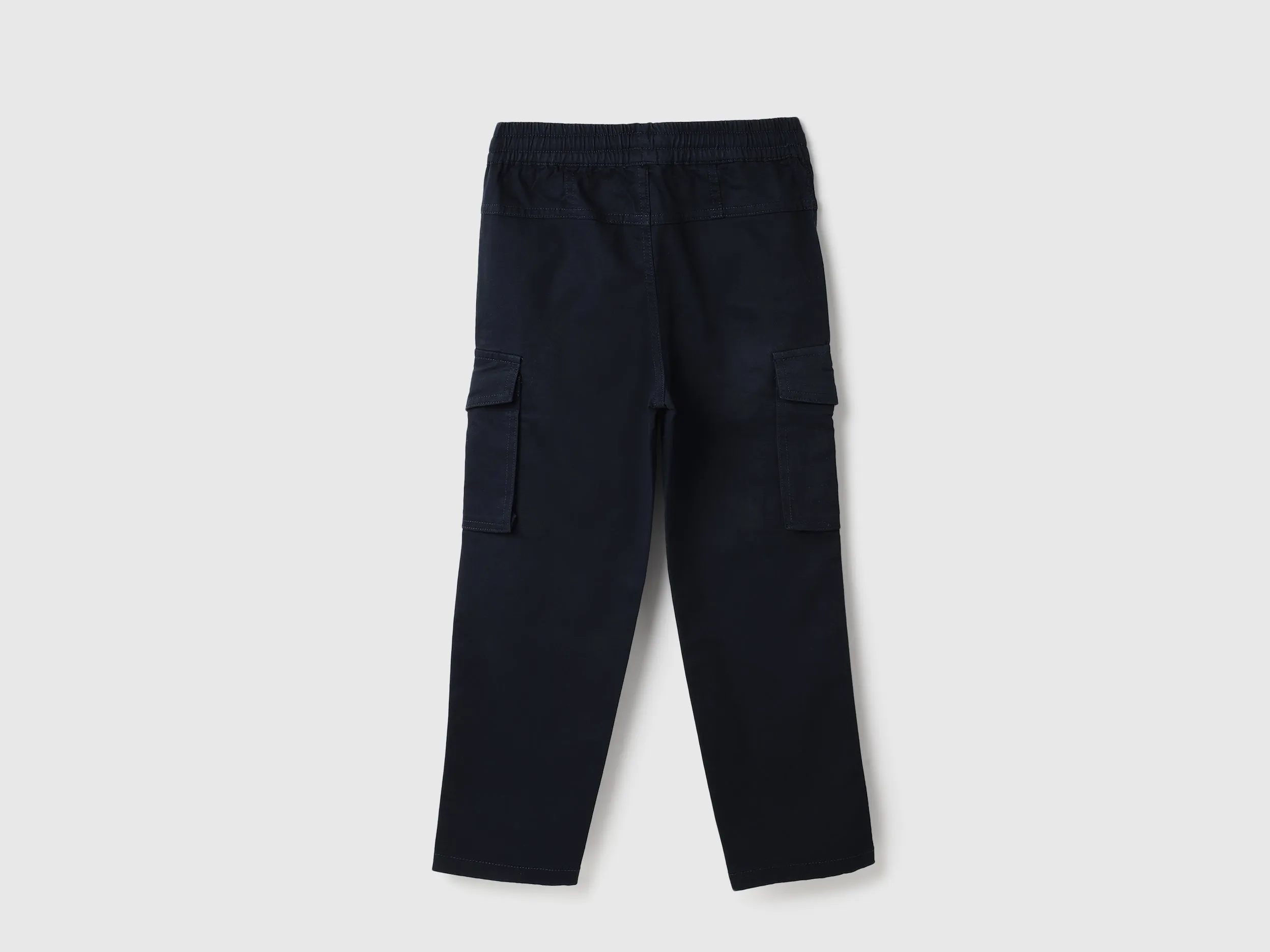 Solid Regular Fit Cargo Trousers