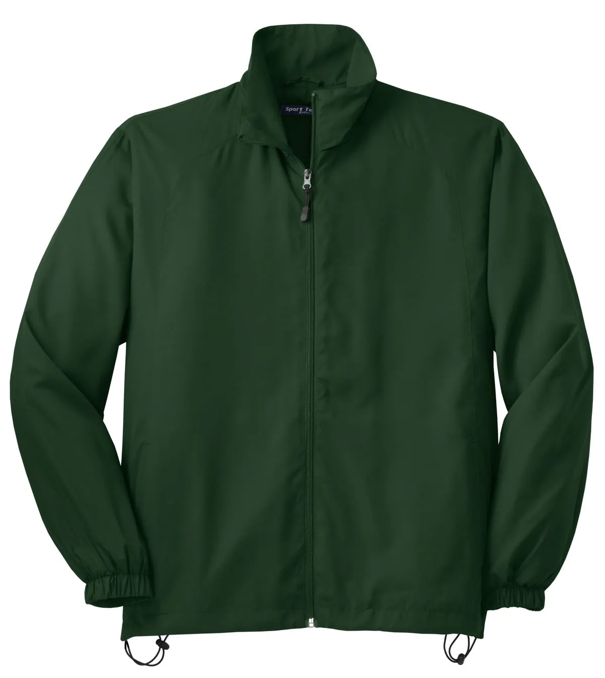 Sport-Tek Full-Zip Wind Jacket. JST70 Forest Green