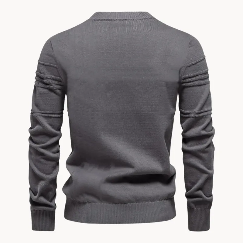 STEPHEN - CROSSHATCH CREW NECK SWEATER