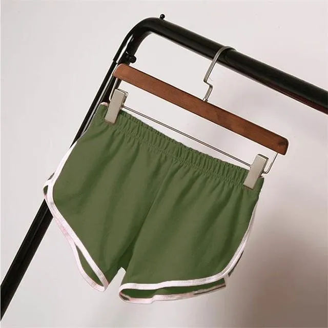 Striped Elastic Waist Shorts