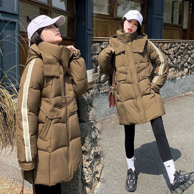 Stylish Hooded Puffer Coat with Water-Resistant and Padded Features