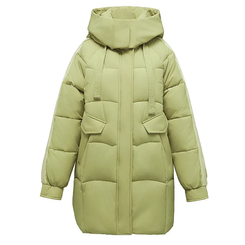 Stylish Hooded Puffer Coat with Water-Resistant and Padded Features