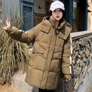 Stylish Hooded Puffer Coat with Water-Resistant and Padded Features