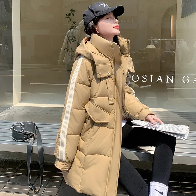 Stylish Hooded Puffer Coat with Water-Resistant and Padded Features