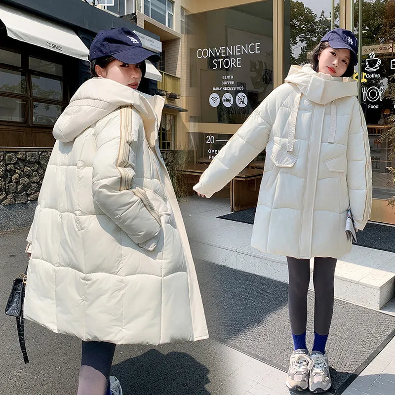 Stylish Hooded Puffer Coat with Water-Resistant and Padded Features
