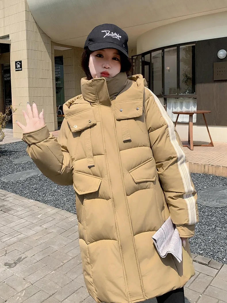 Stylish Hooded Puffer Coat with Water-Resistant and Padded Features