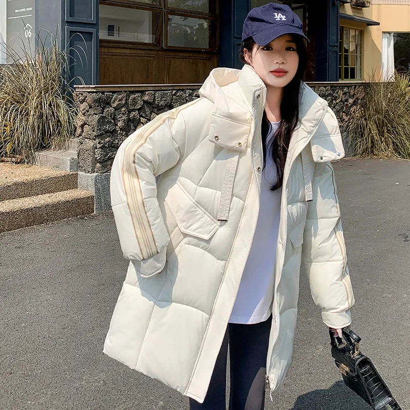 Stylish Hooded Puffer Coat with Water-Resistant and Padded Features