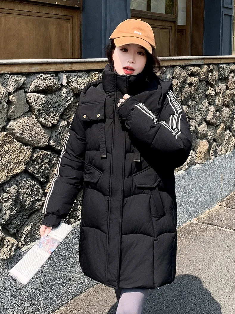 Stylish Hooded Puffer Coat with Water-Resistant and Padded Features