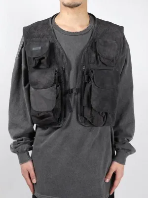 SUEDE MESH VEST