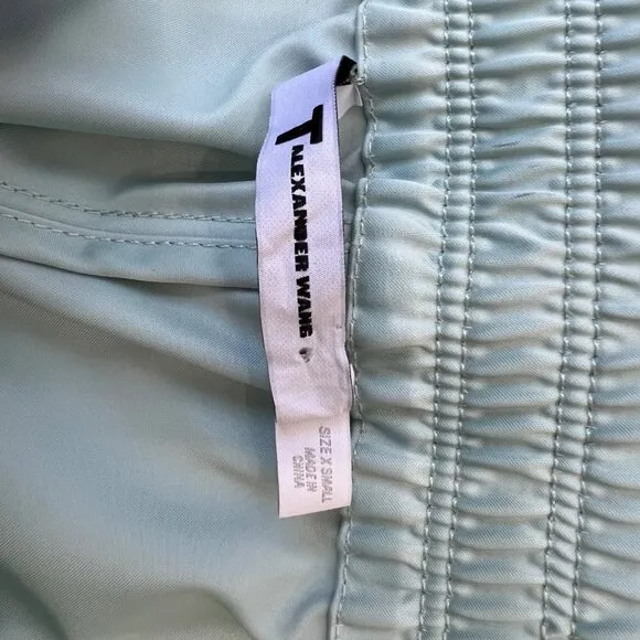 T Alexander Wang Satin Track shorts in Celadon , Size XS H40