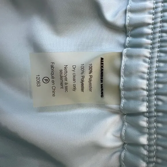 T Alexander Wang Satin Track shorts in Celadon , Size XS H40