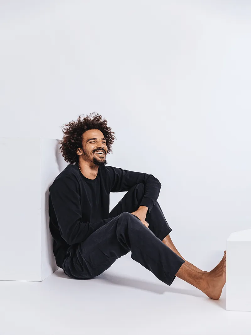 Tencel Unisex Cargo Trousers | Jet Black
