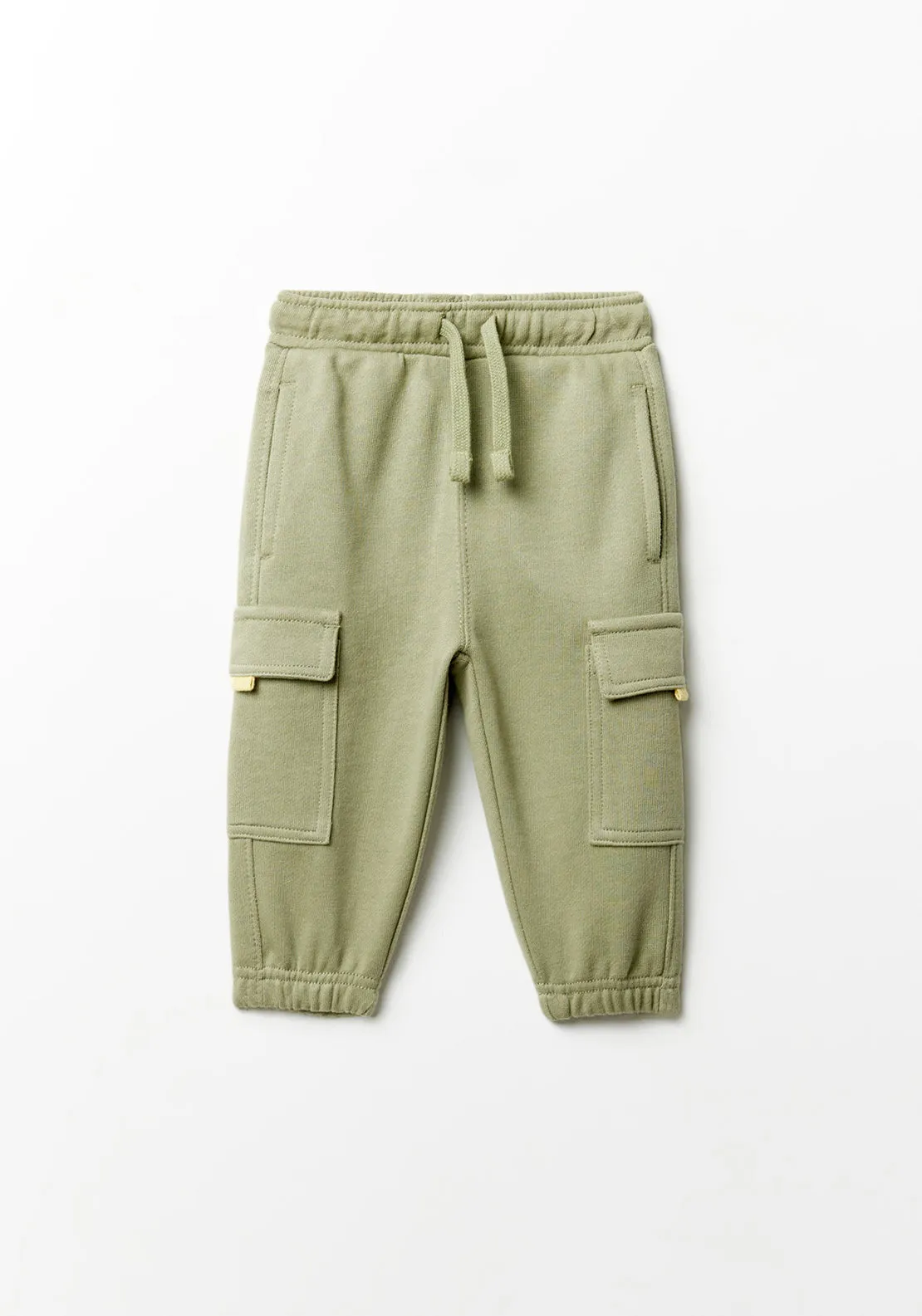 Terry cargo trousers - Green
