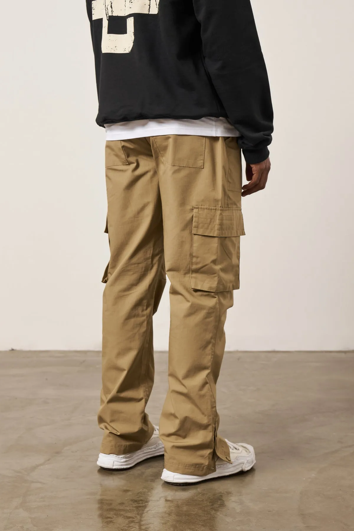 The Couture Club Ripstop Cargo Trousers Beige