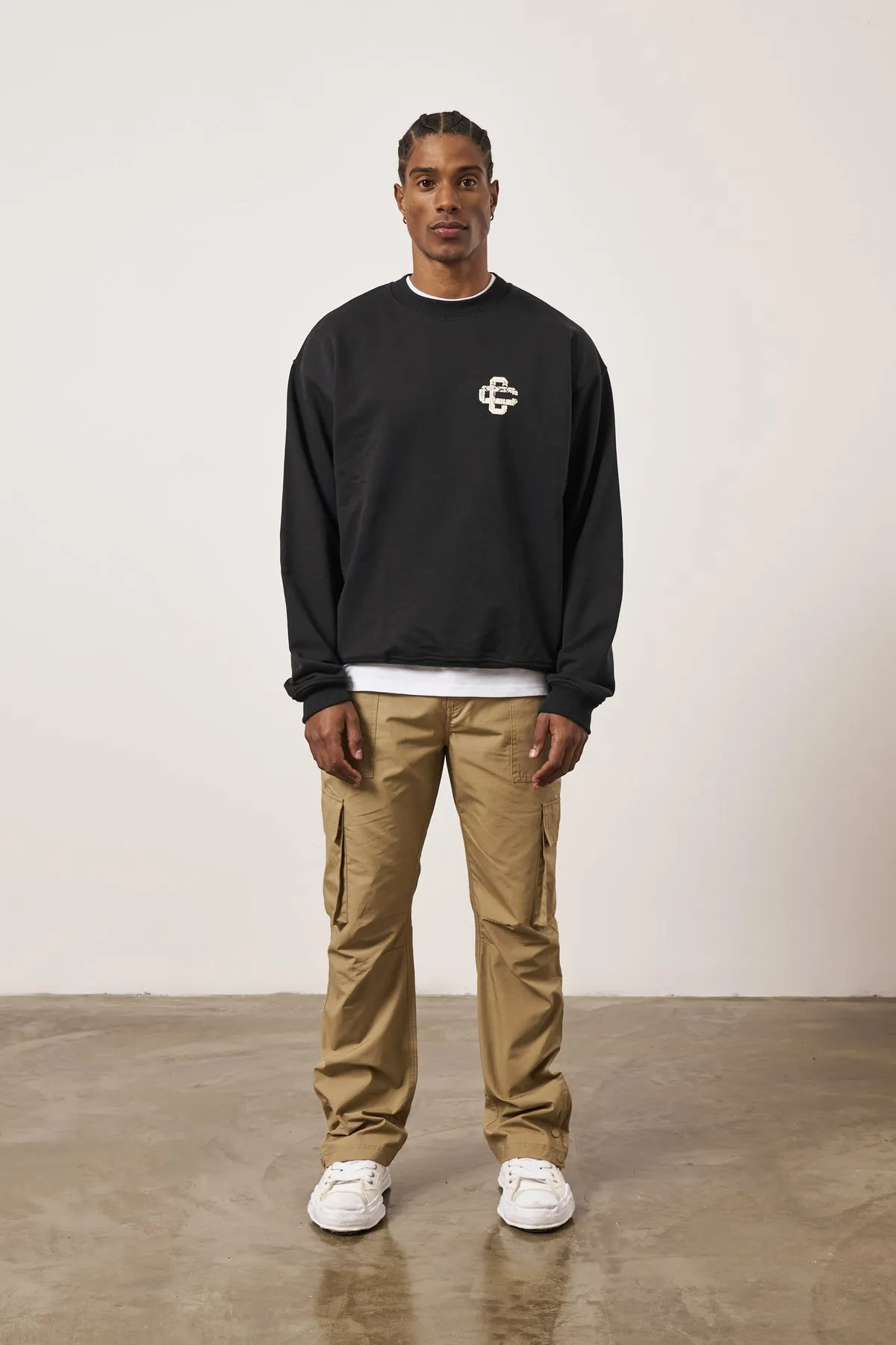 The Couture Club Ripstop Cargo Trousers Beige