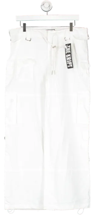 THE KRIPT White Cargo Trousers UK XXS-XS