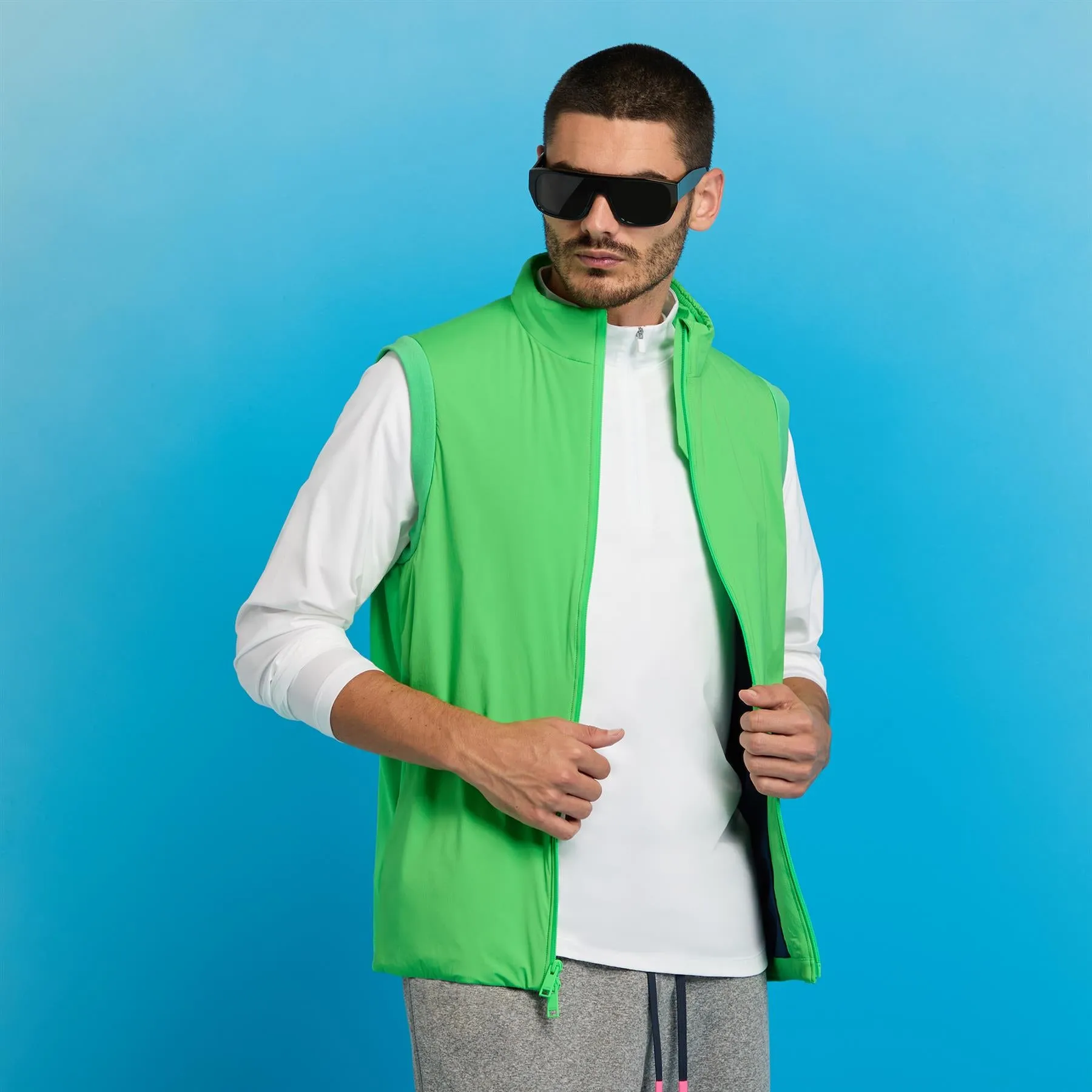The Maverick Hybrid Stretch Vest Lime