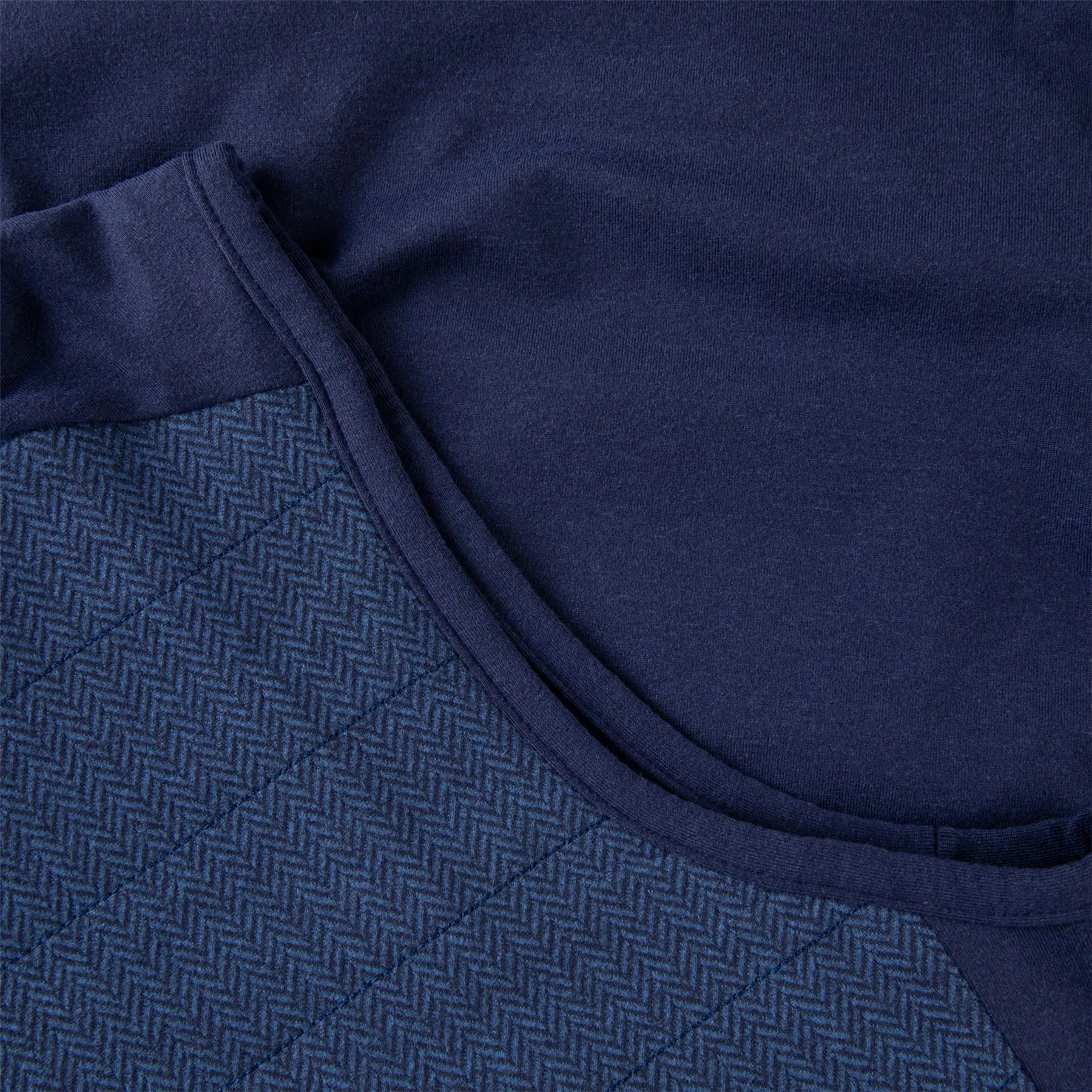 The Perry Performance Fleece Vest Navy Herringbone