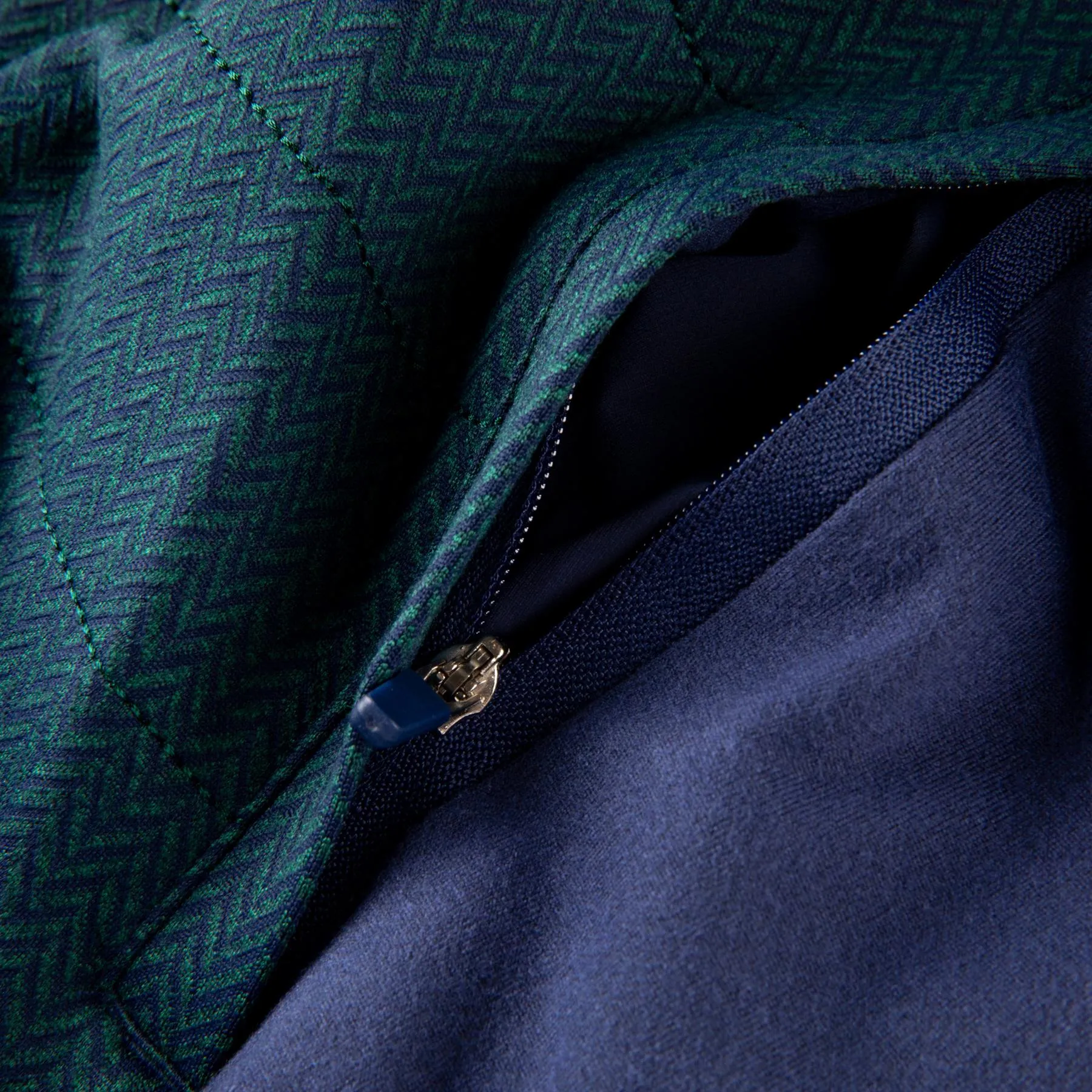 The Perry Performance Fleece Vest Pine Herringbone