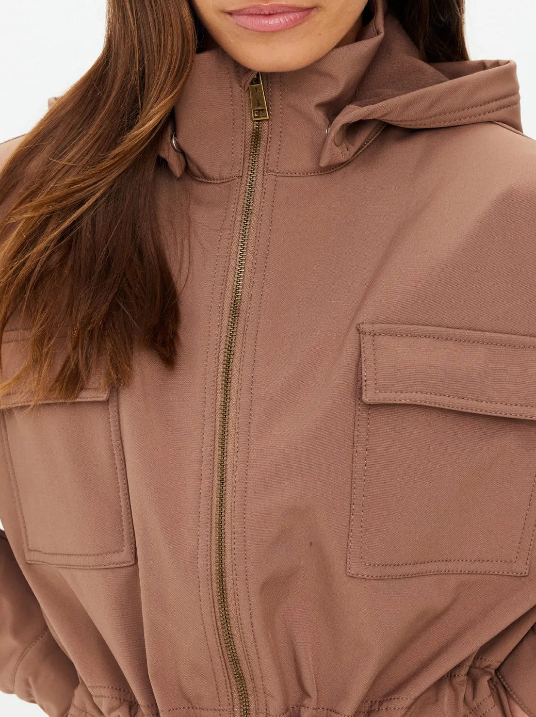 The Upside - Freddie Fleece Lined Anorak - Mocha