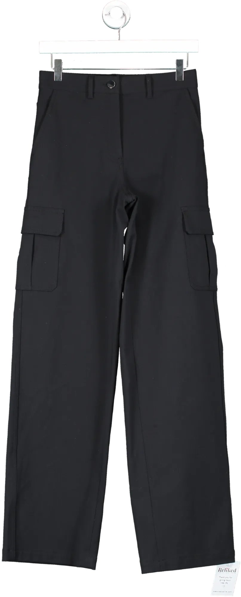 Theory Black Cargo Pant In Neoteric Twill UK XXXS