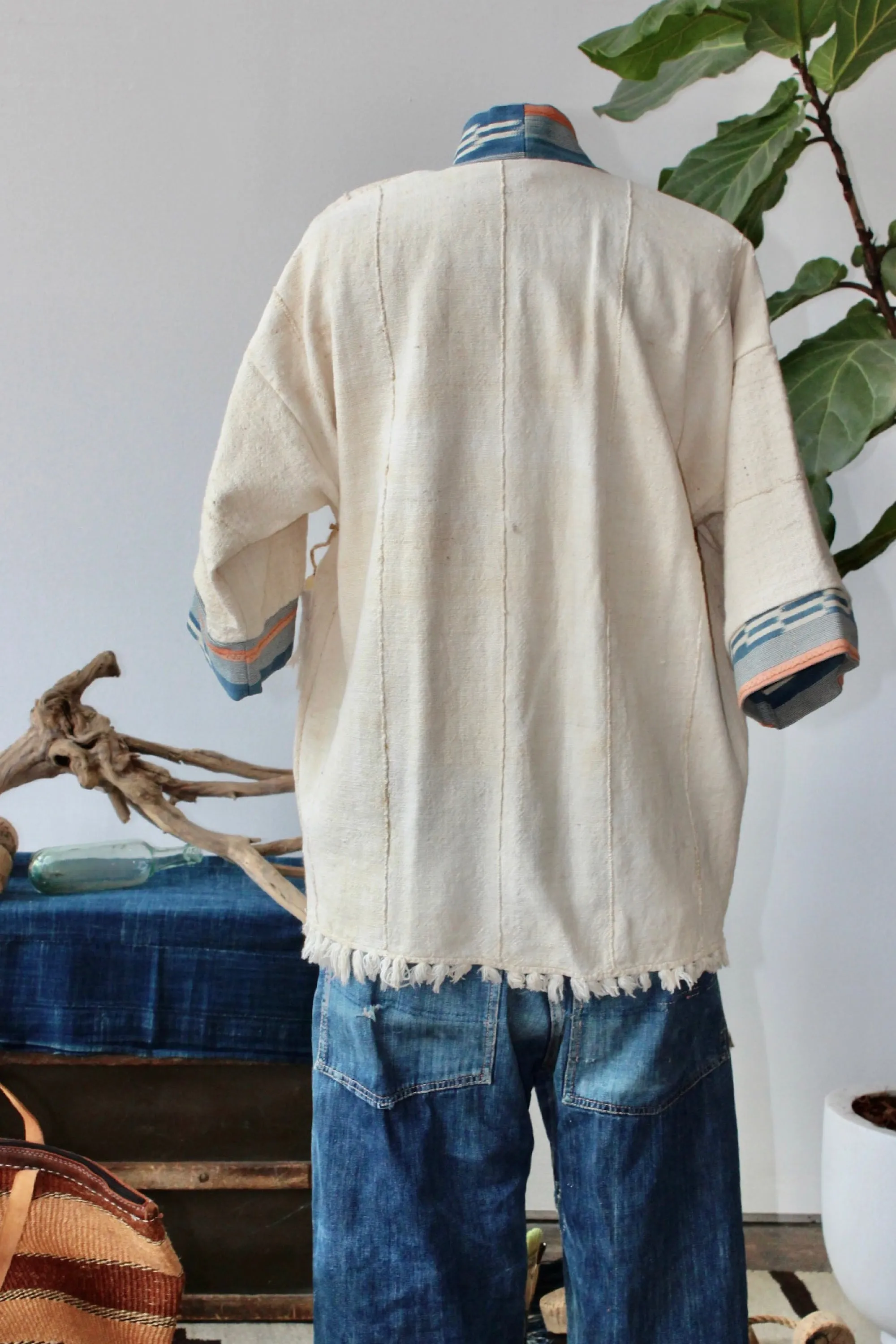 THF23 The Highlands Foundry Natural Mossi   Ikat Jacket