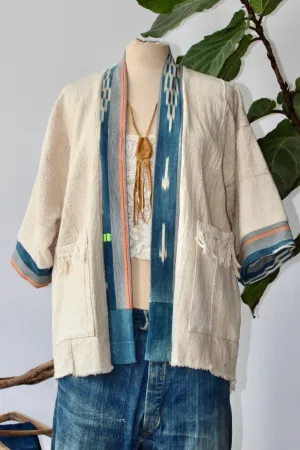 THF23 The Highlands Foundry Natural Mossi   Ikat Jacket