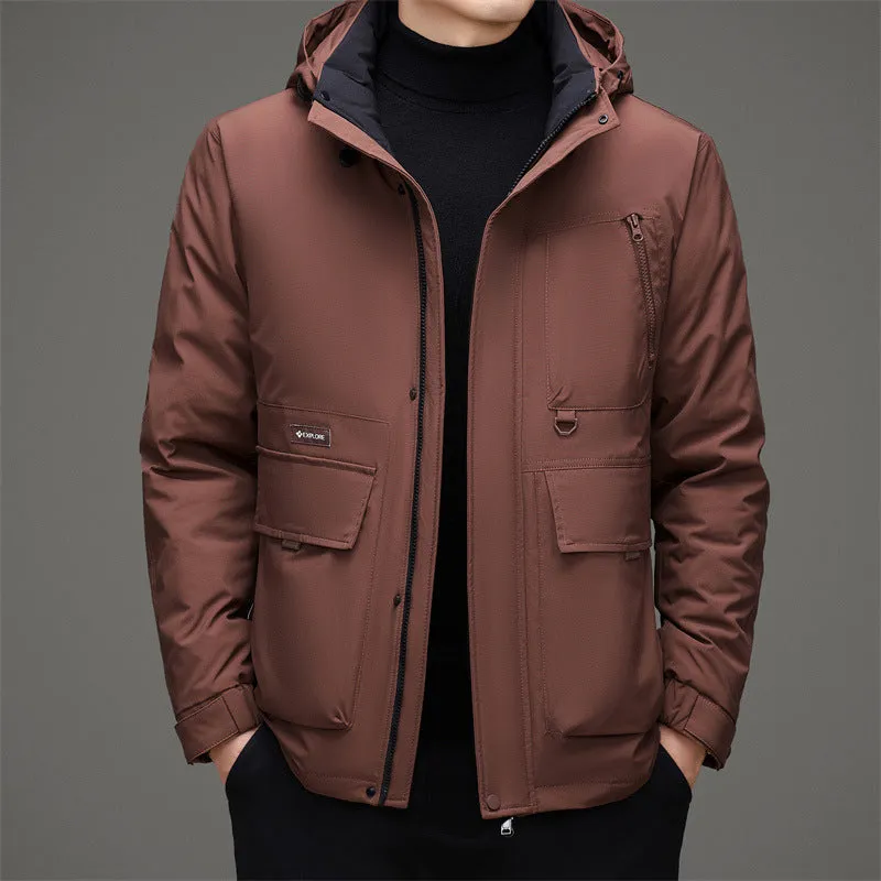 Thickened Water-Resistant Down Jacket for Urban Men