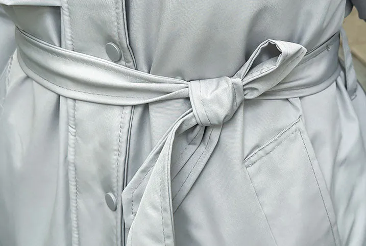 Thickened Windproof Hooded Puffer Coat for Women