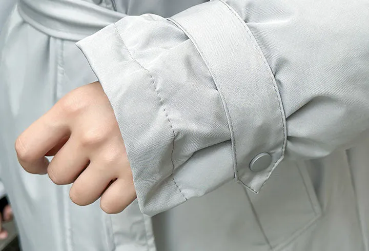 Thickened Windproof Hooded Puffer Coat for Women