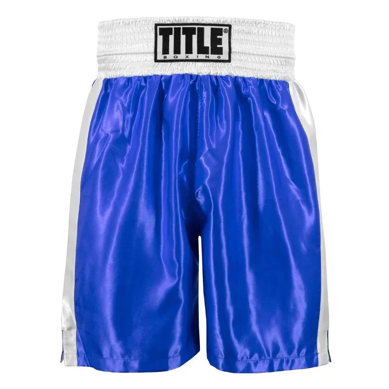 TITLE Boxing Edge Boxing Trunks 2.0: Blue/White