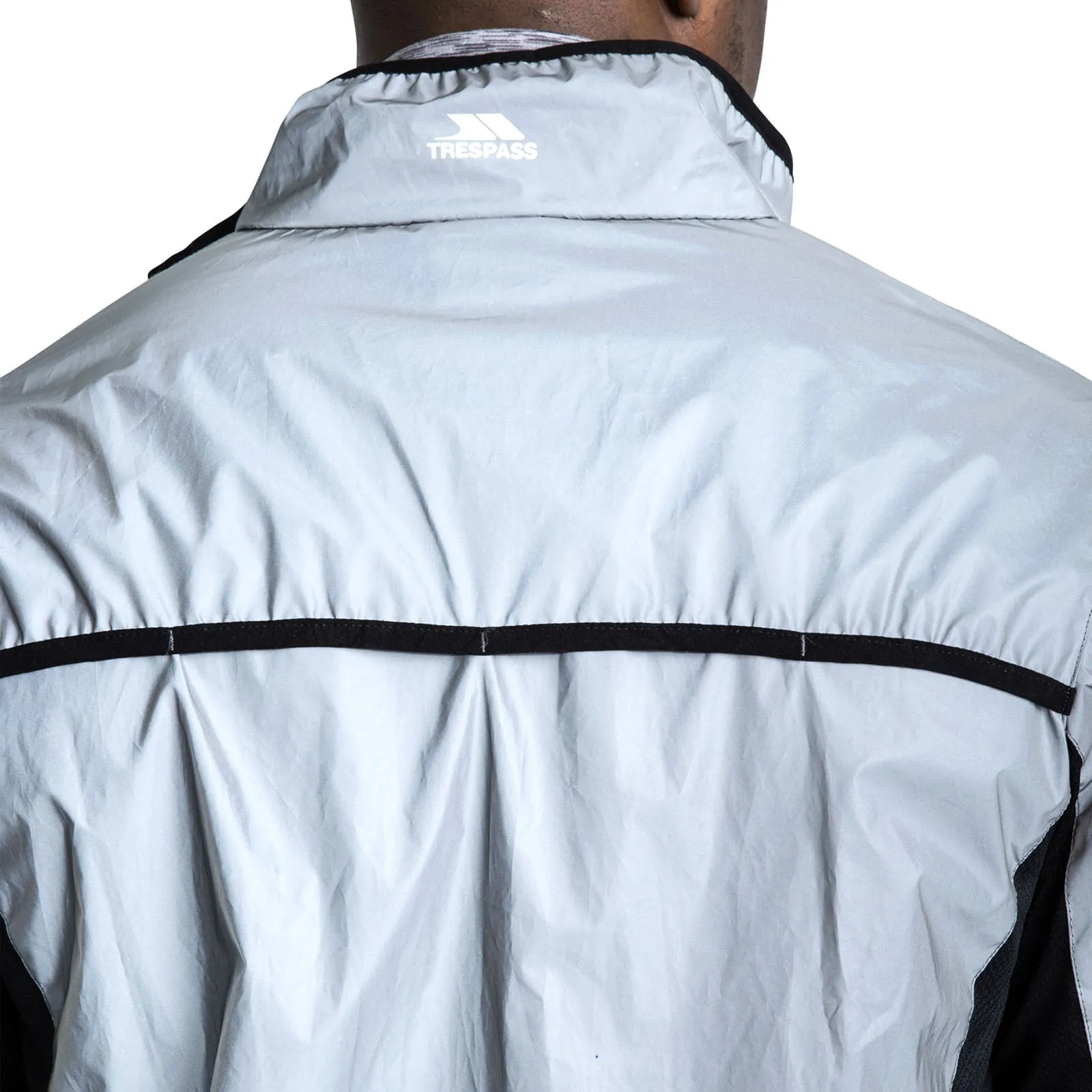 Trespass Mens Zig Reflective Water Resistant Jacket - Silver