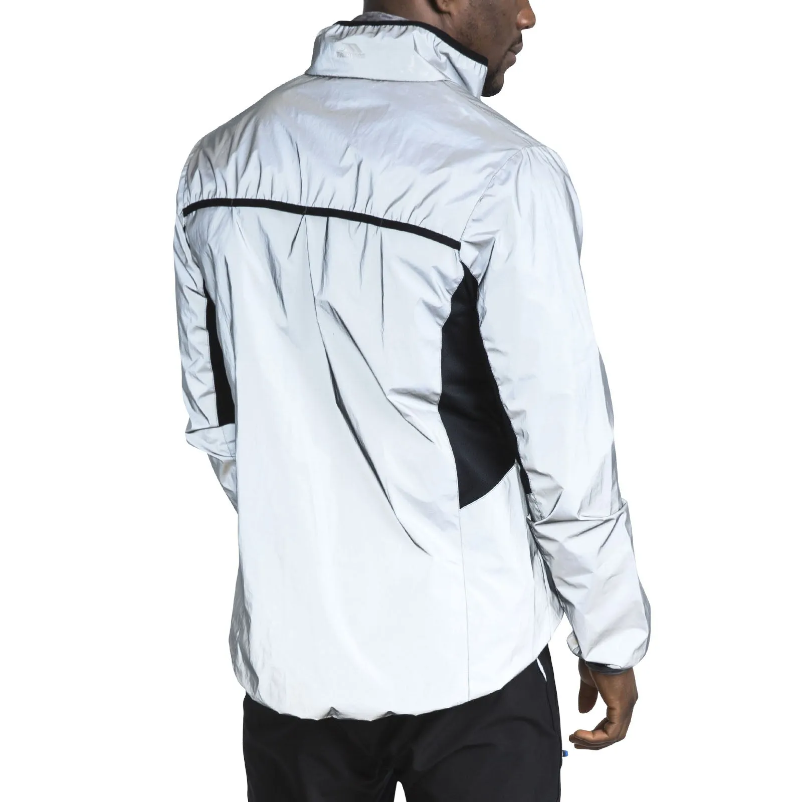 Trespass Mens Zig Reflective Water Resistant Jacket - Silver