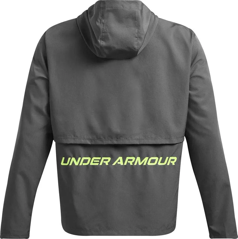 Under Armour Launch Hooded Grey Mens Running Jacket