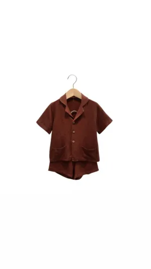 Unisex Linen Cocoa Set