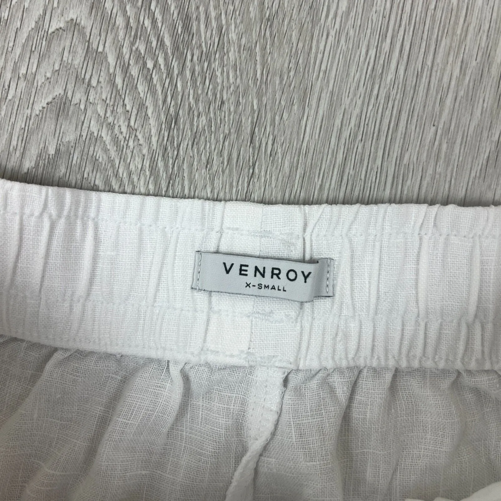 Venroy Womens 100% Linen White Lounge Shorts Size XS