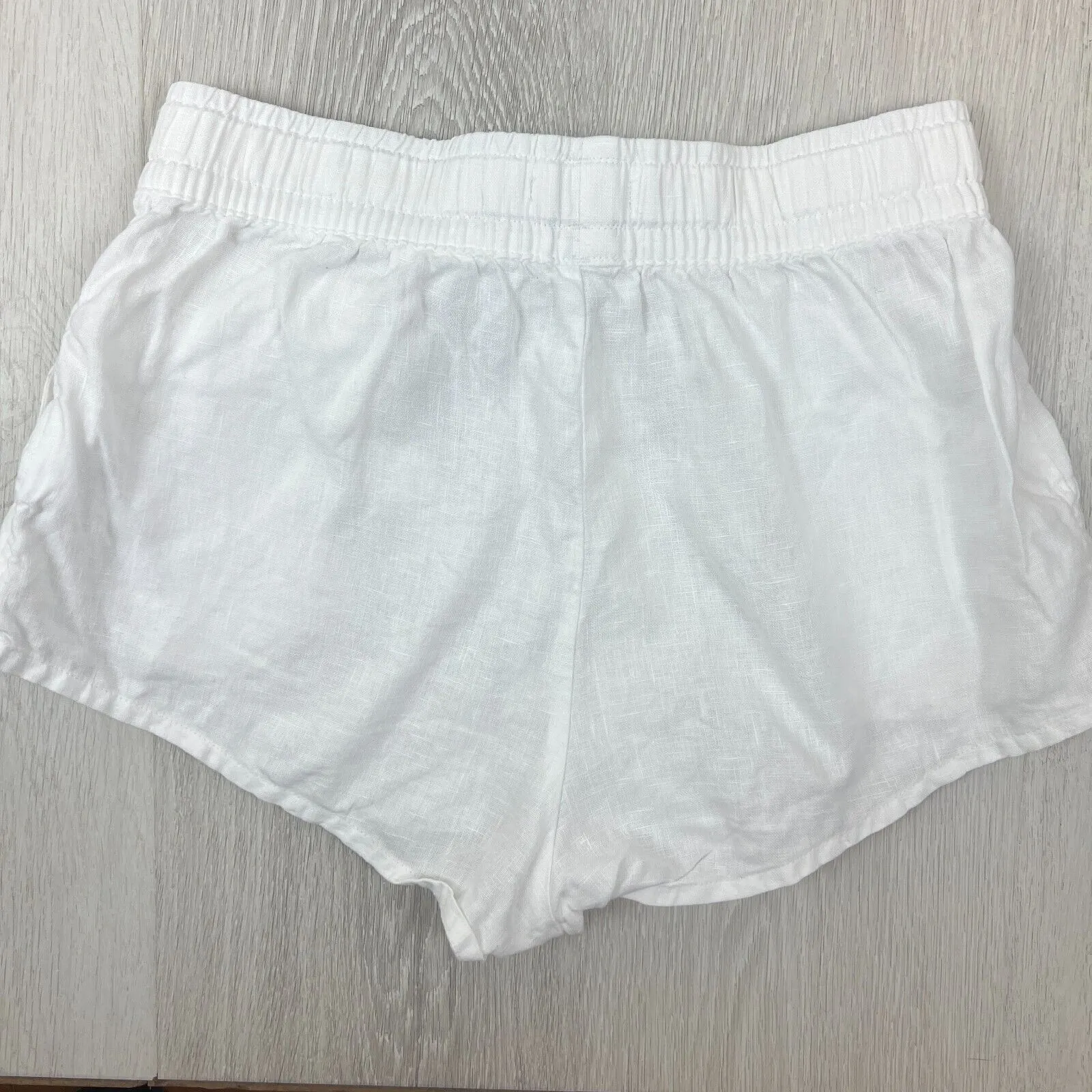 Venroy Womens 100% Linen White Lounge Shorts Size XS