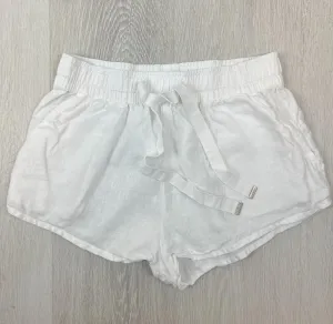Venroy Womens 100% Linen White Lounge Shorts Size XS