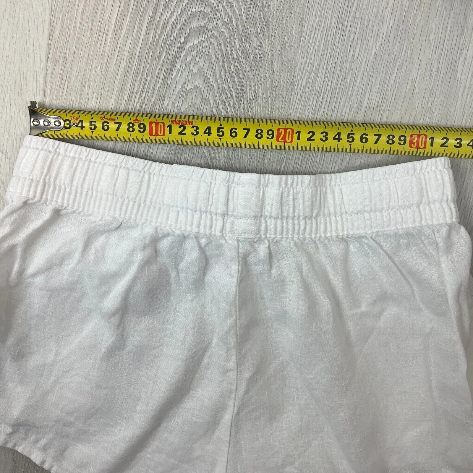 Venroy Womens 100% Linen White Lounge Shorts Size XS