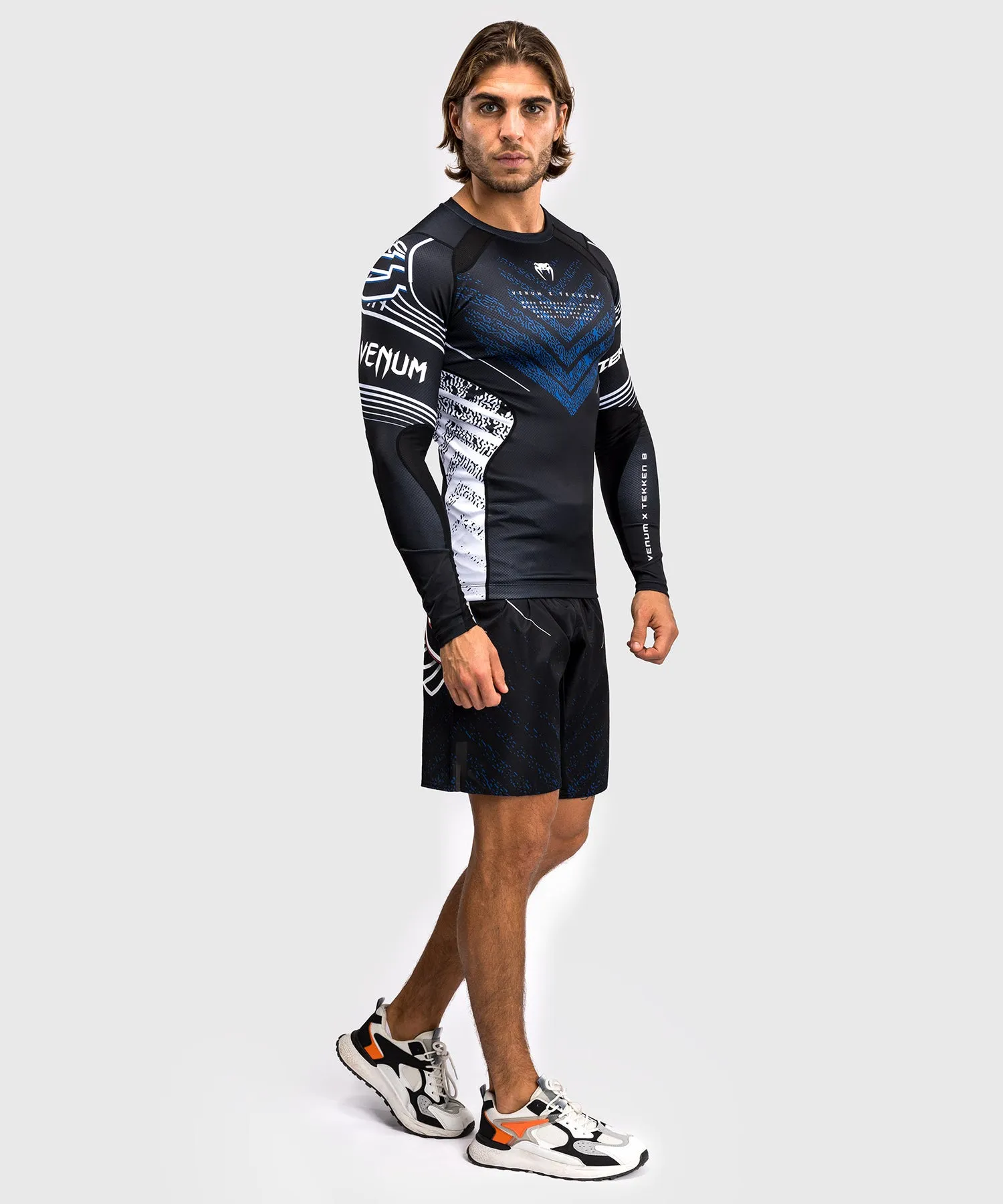 Venum x TEKKEN 8 - Jin Kazama Rashguard - Blauw/Zwart/Wit