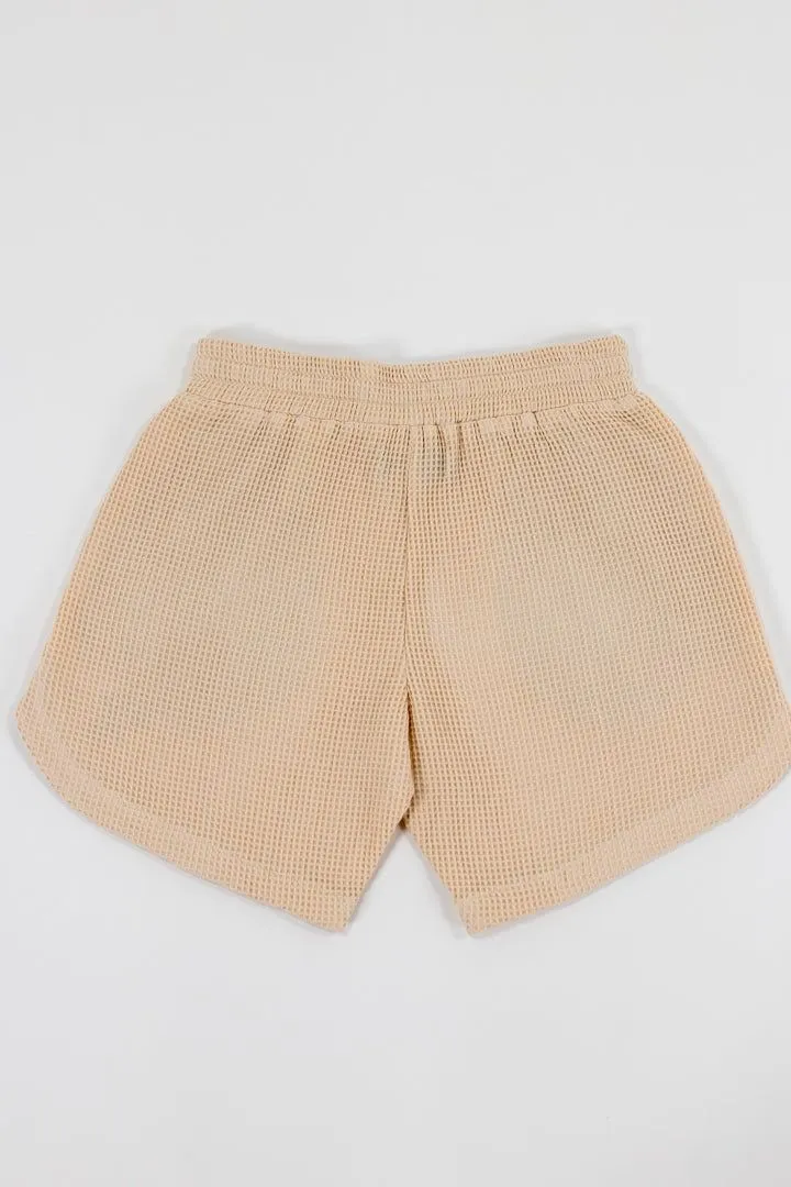 Waffle Resort Shorts (Beige)
