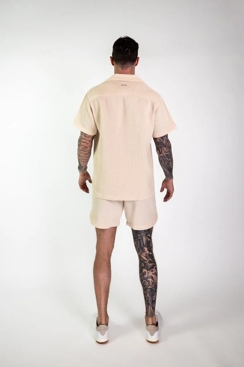 Waffle Resort Shorts (Beige)