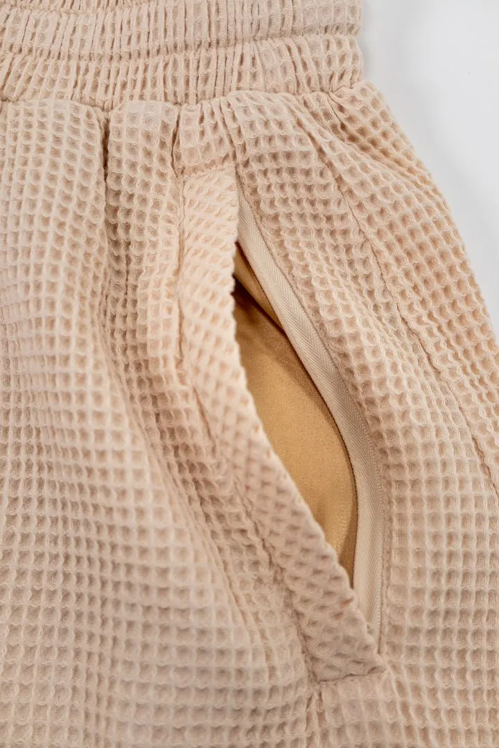 Waffle Resort Shorts (Beige)