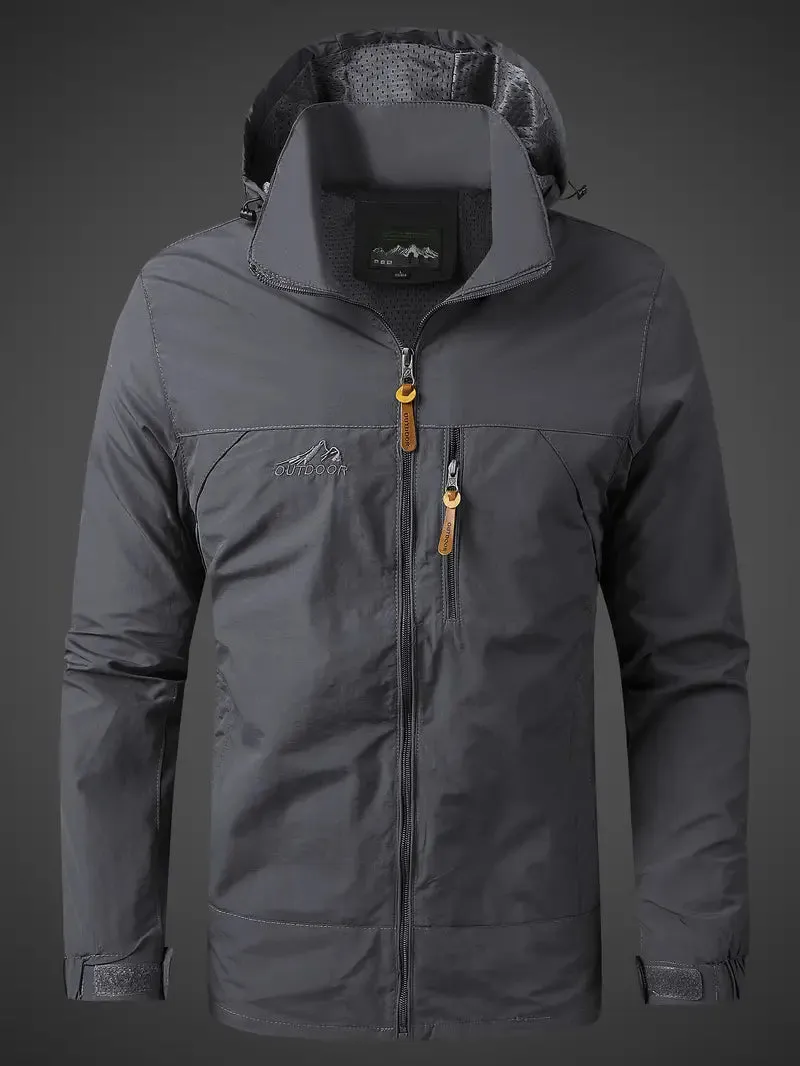 Waterproof and windproof men's outdoor jacket for all activities