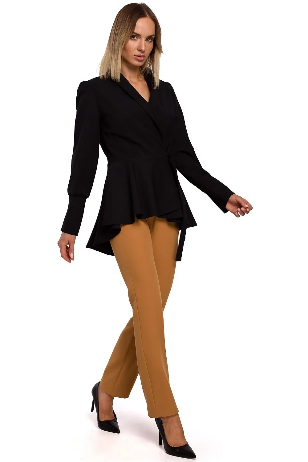 Wavy Tailcoat with Defined Waist