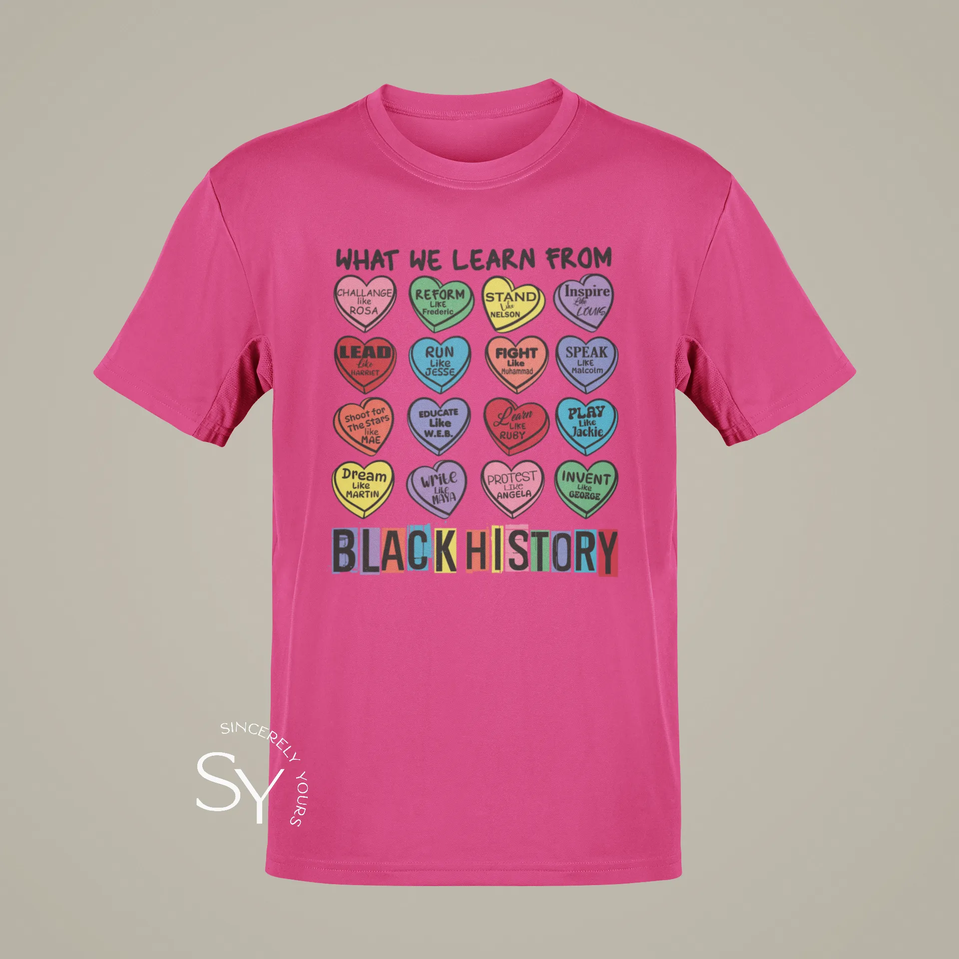 What We Learn From Black History | Candy Hearts Unisex Tops