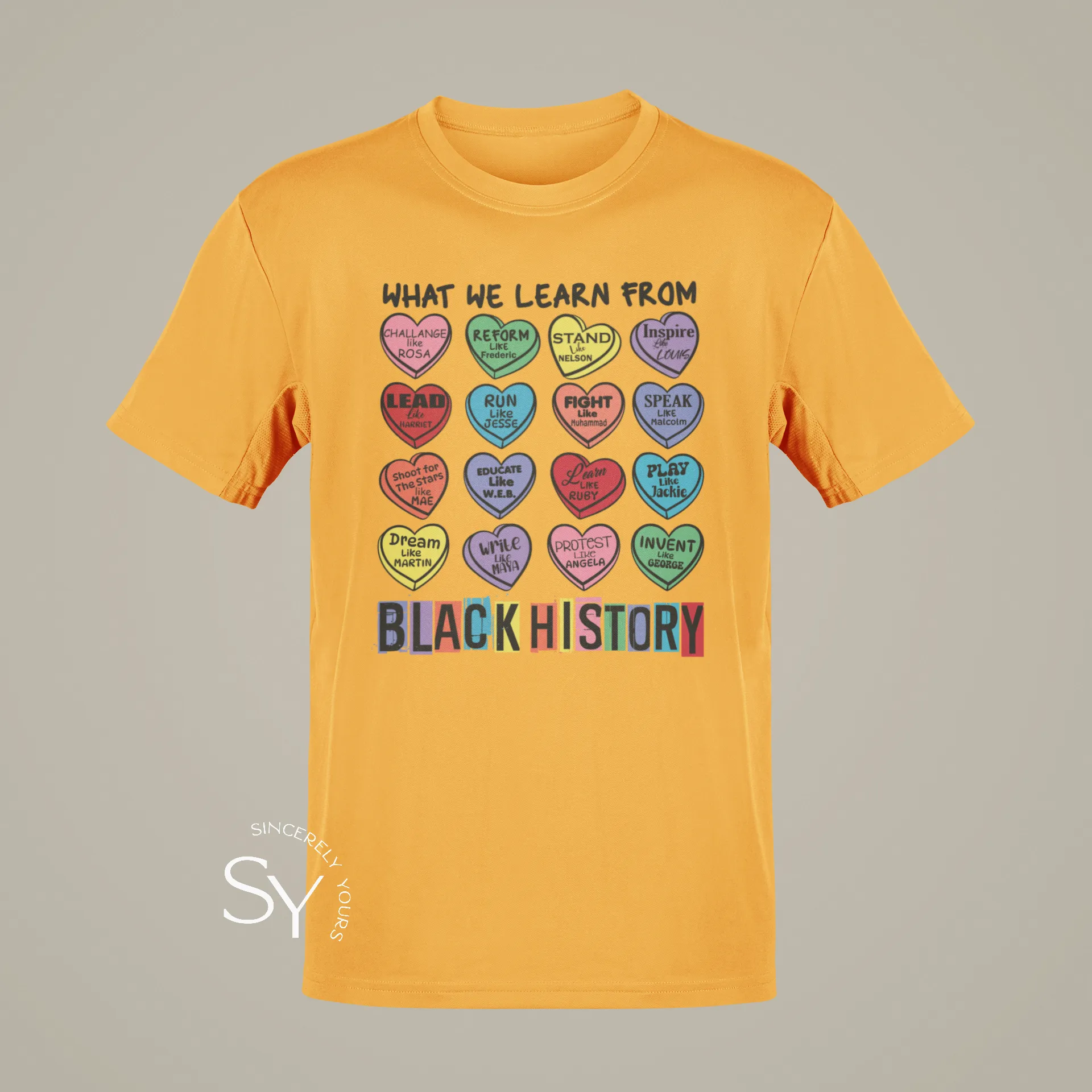 What We Learn From Black History | Candy Hearts Unisex Tops