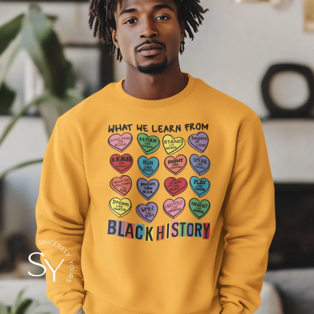 What We Learn From Black History | Candy Hearts Unisex Tops