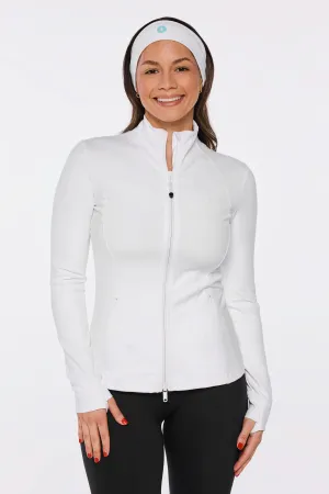 Women's Namaste Yoga Jacket | White